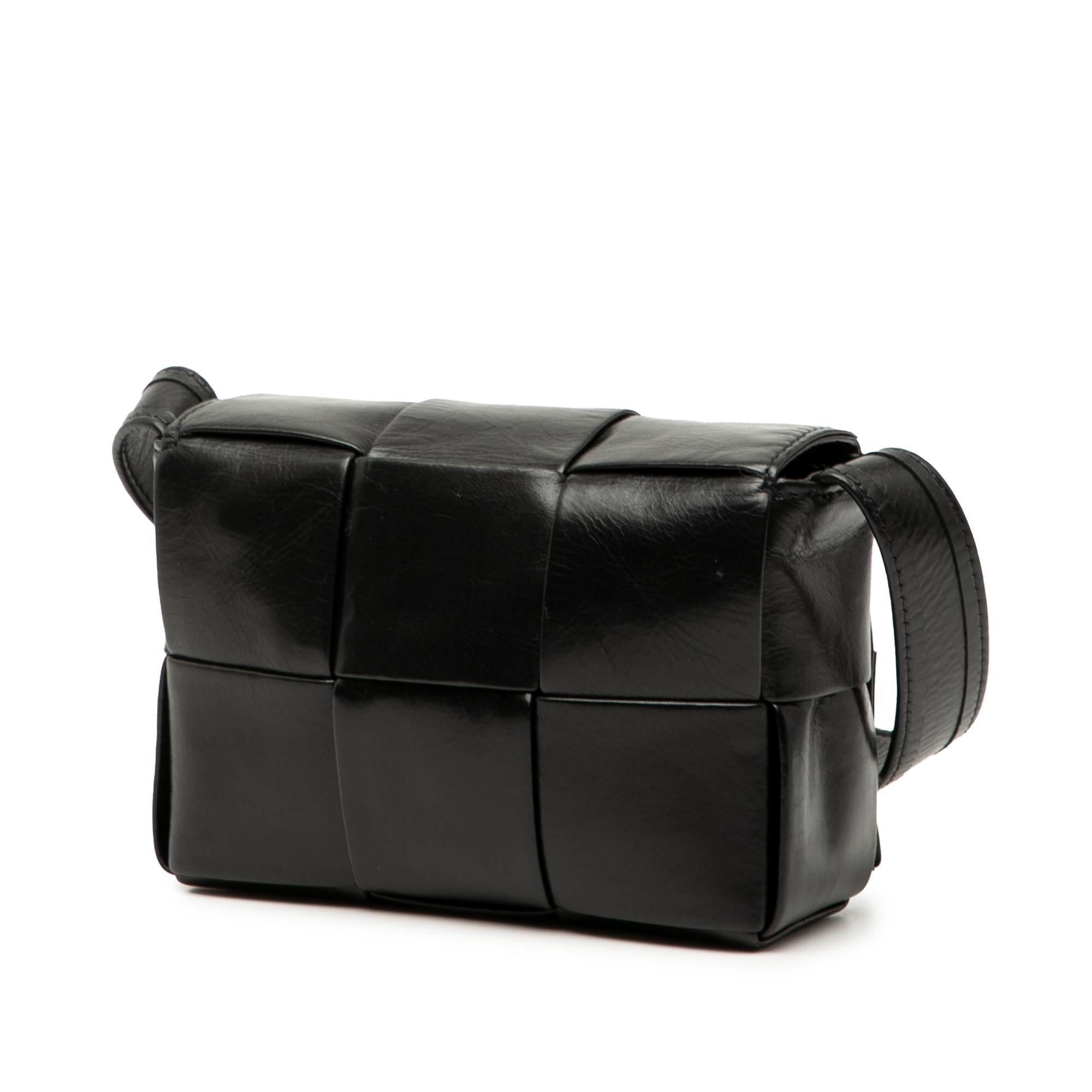 Bottega Veneta Candy Paper Calfskin Intrecciato Cassette Crossbody