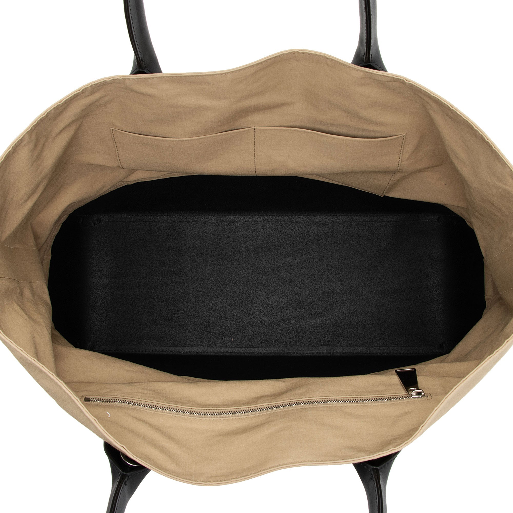 Bottega Veneta Canvas Calfskin Two Tone Tote