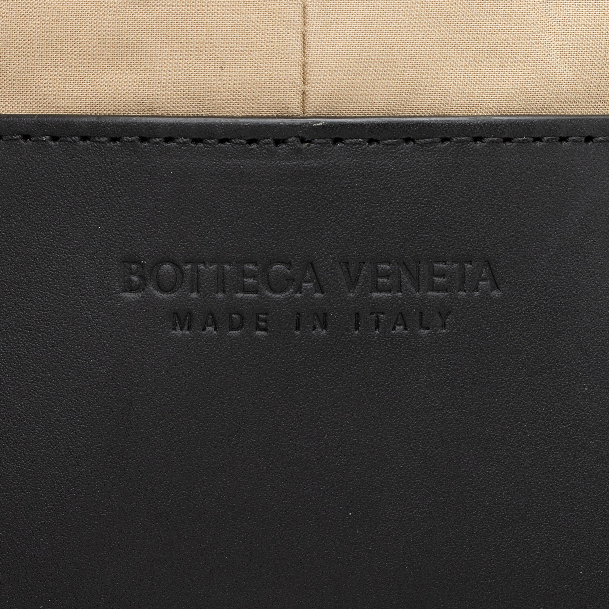 Bottega Veneta Canvas Calfskin Two Tone Tote