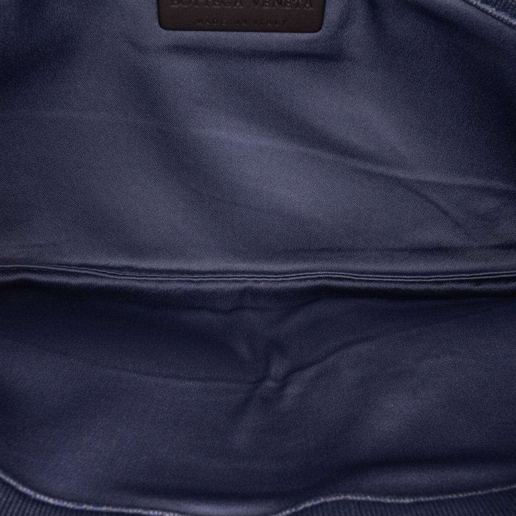 Bottega Veneta Canvas Intrecciato Buckle Flap Handbag