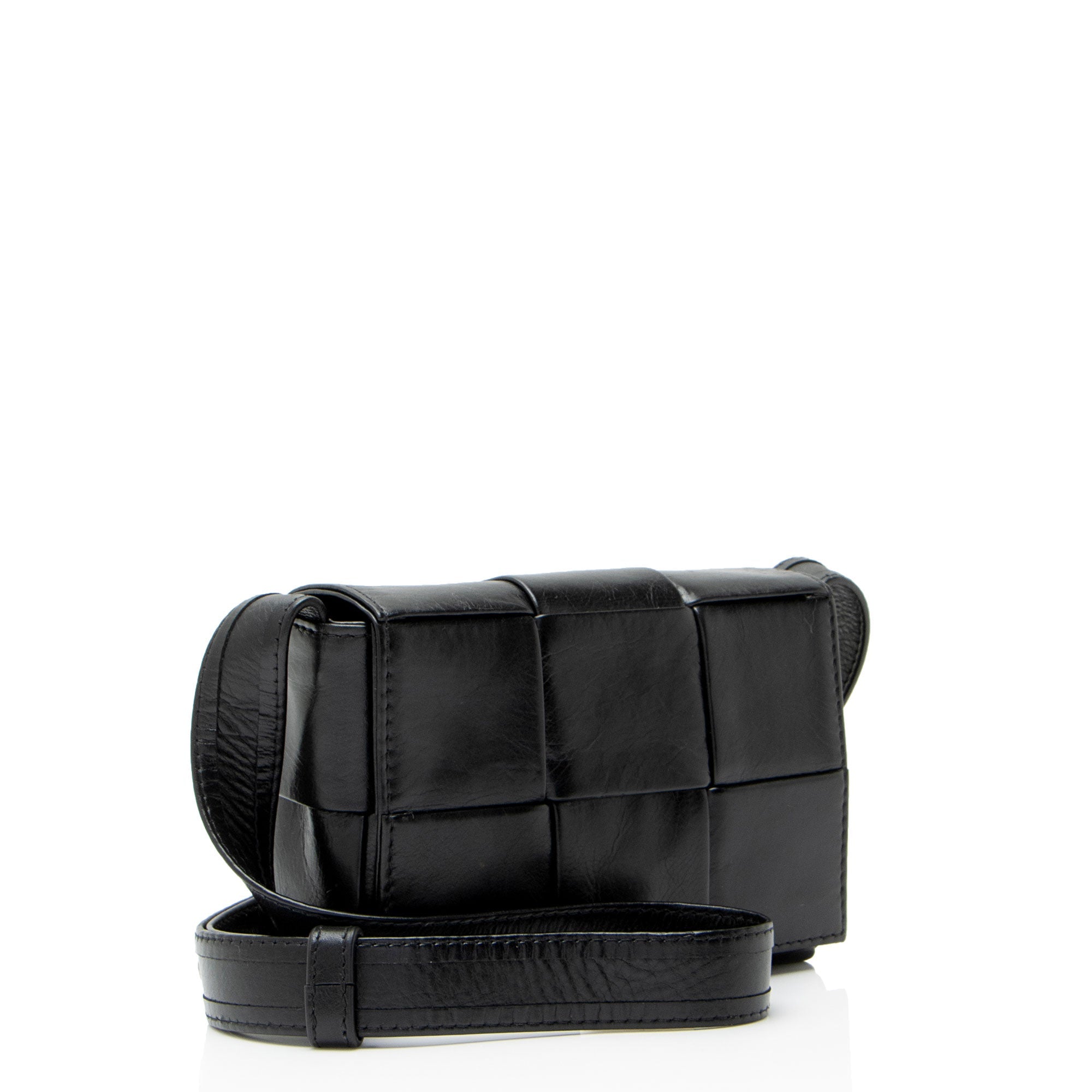 Bottega Veneta Crinkled Lambskin Extra Mini Cassette Crossbody