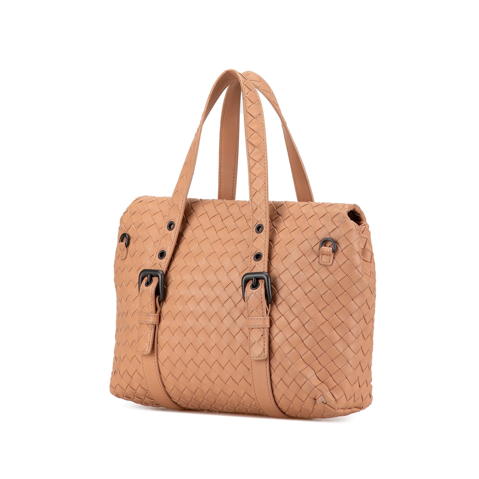 Bottega Veneta Intrecciato Flap Satchel