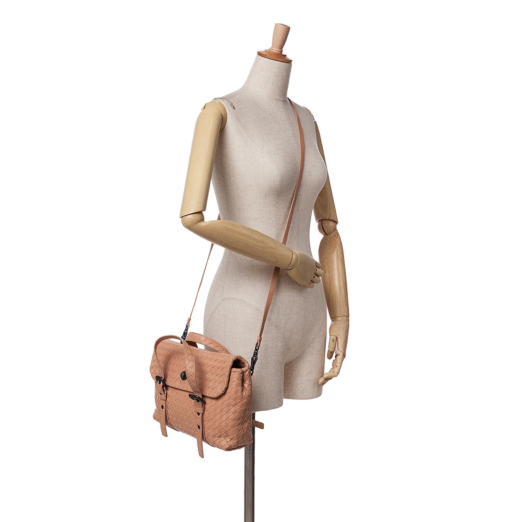 Bottega Veneta Intrecciato Flap Satchel