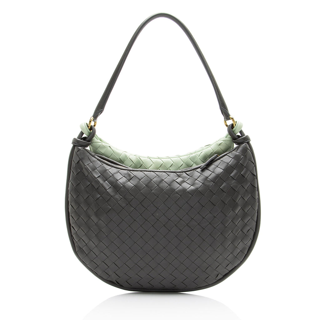 Bottega Veneta Intrecciato Leather Bicolor Gemelli Large Shoulder Bag