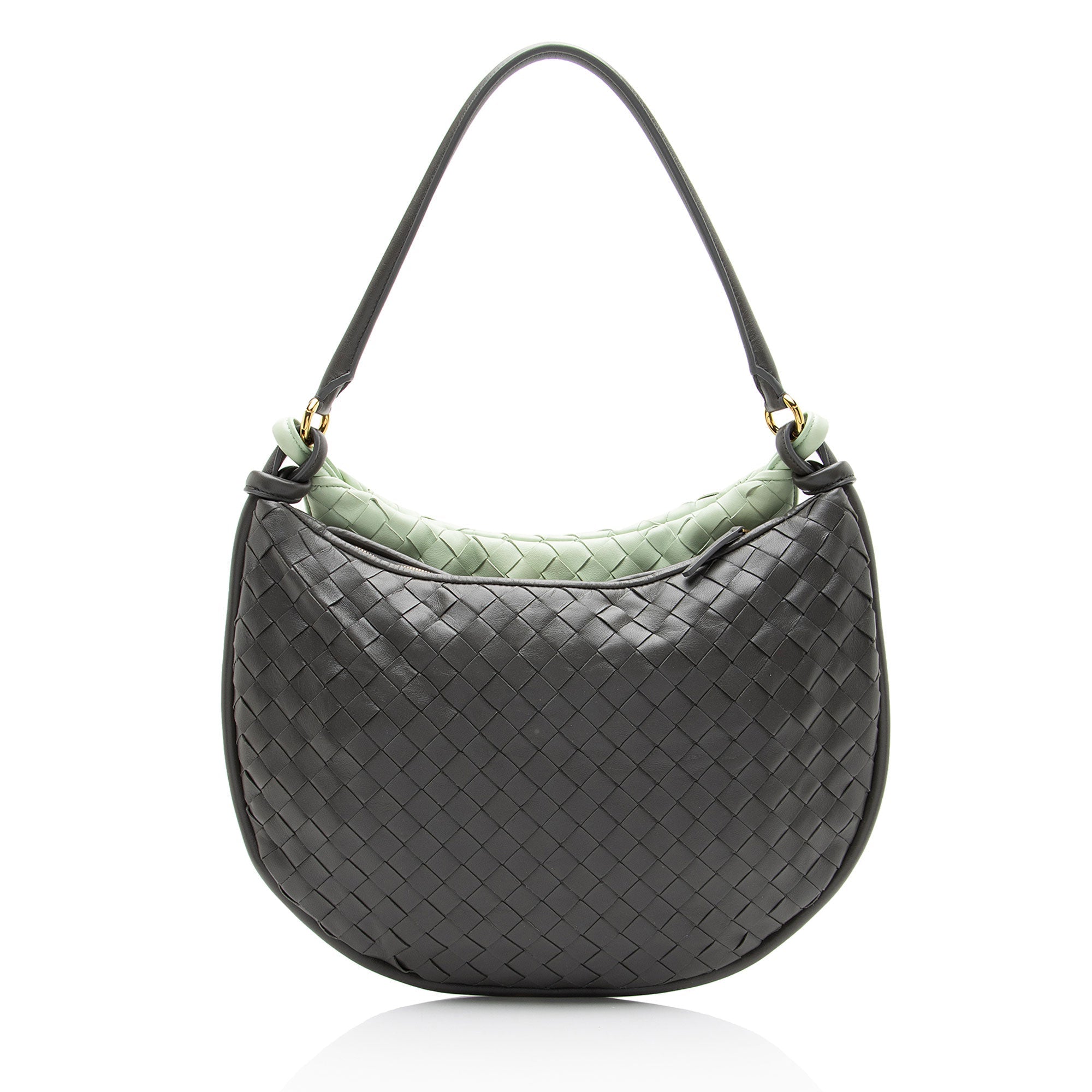 Bottega Veneta Intrecciato Leather Bicolor Gemelli Large Shoulder Bag