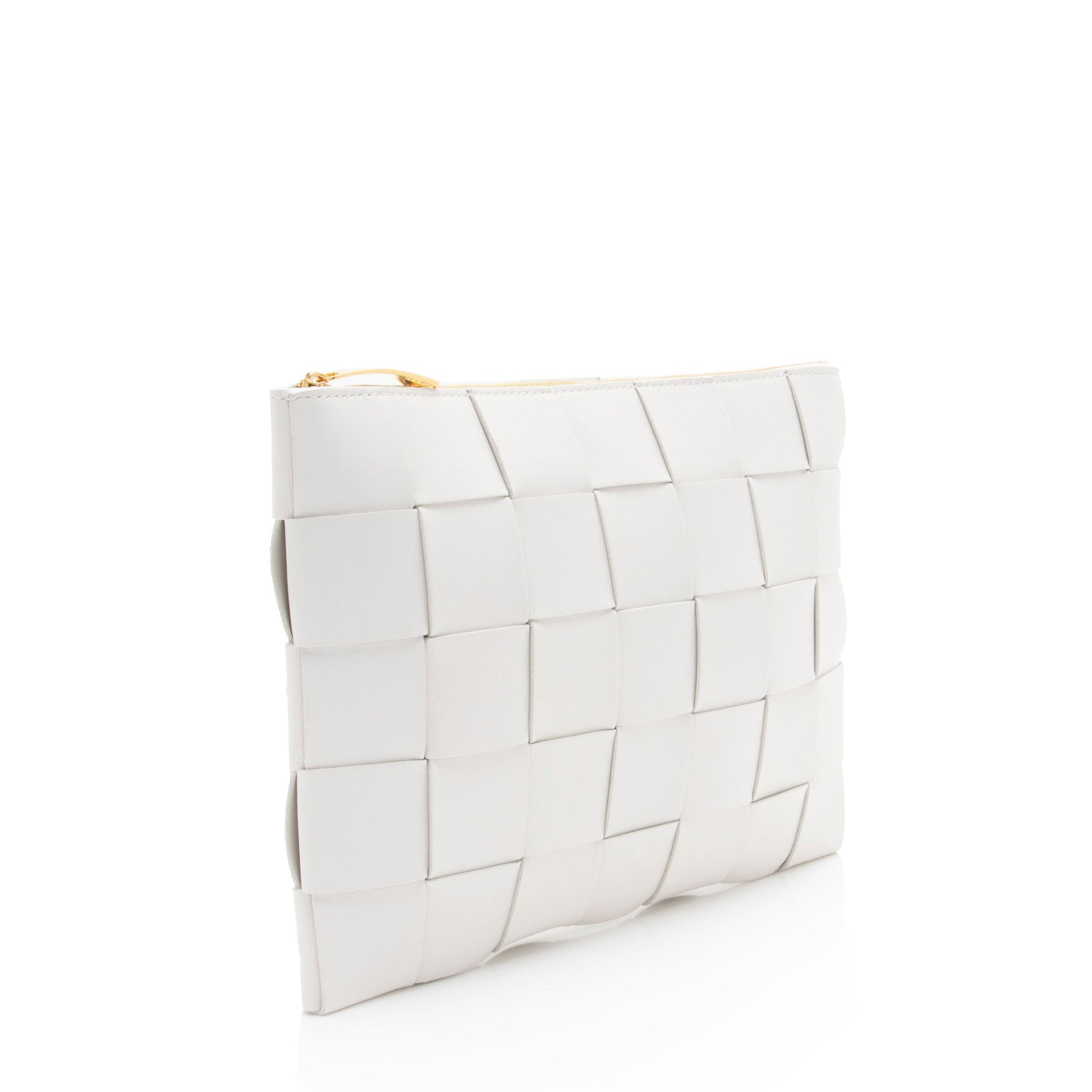 Bottega Veneta Intrecciato Nappa Cassette Medium Flat Zip Pouch