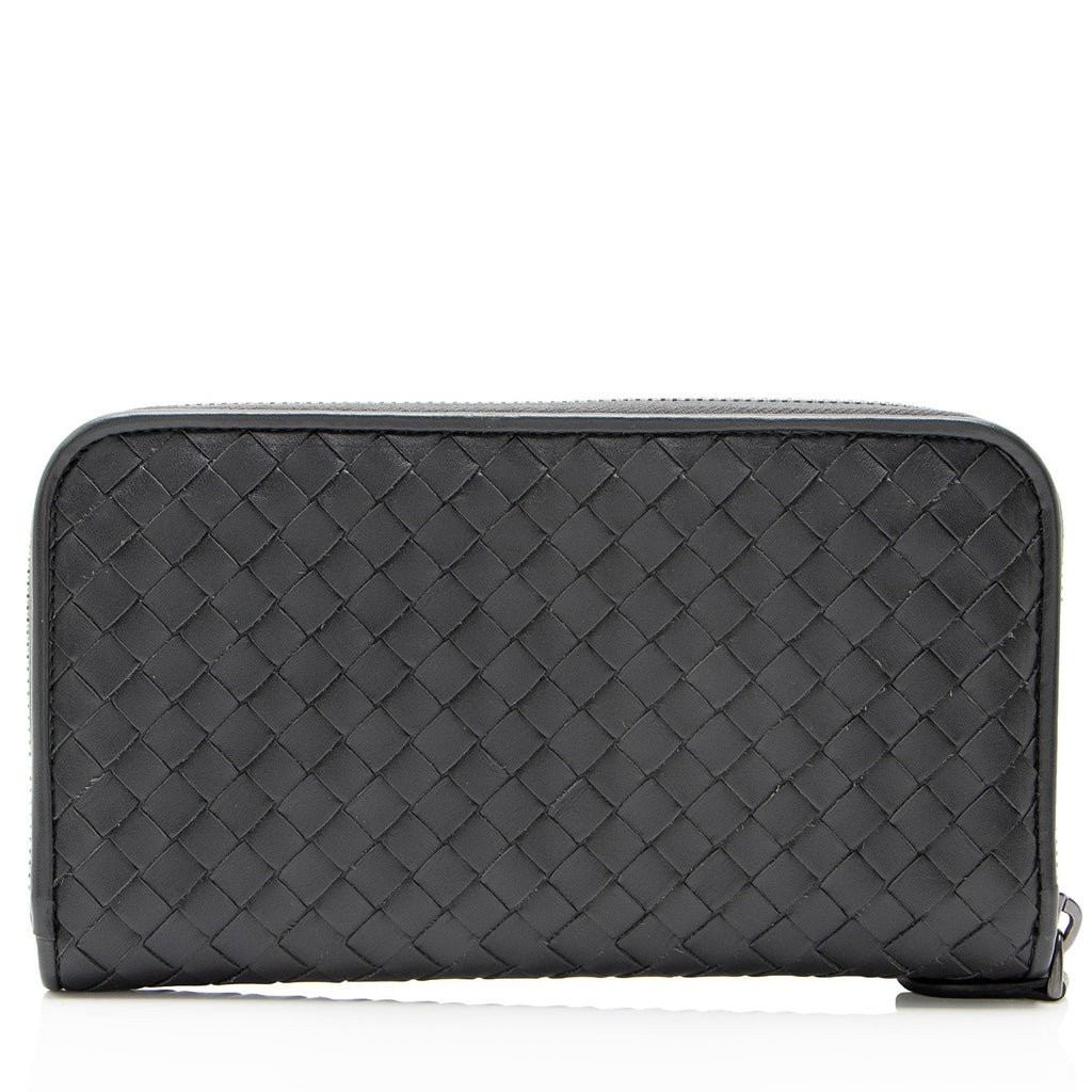 Bottega Veneta Intrecciato Nappa Zip Around Wallet