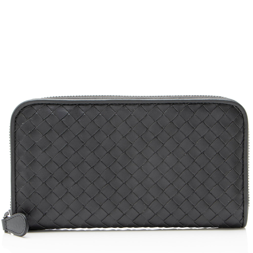 Bottega Veneta Intrecciato Nappa Zip Around Wallet