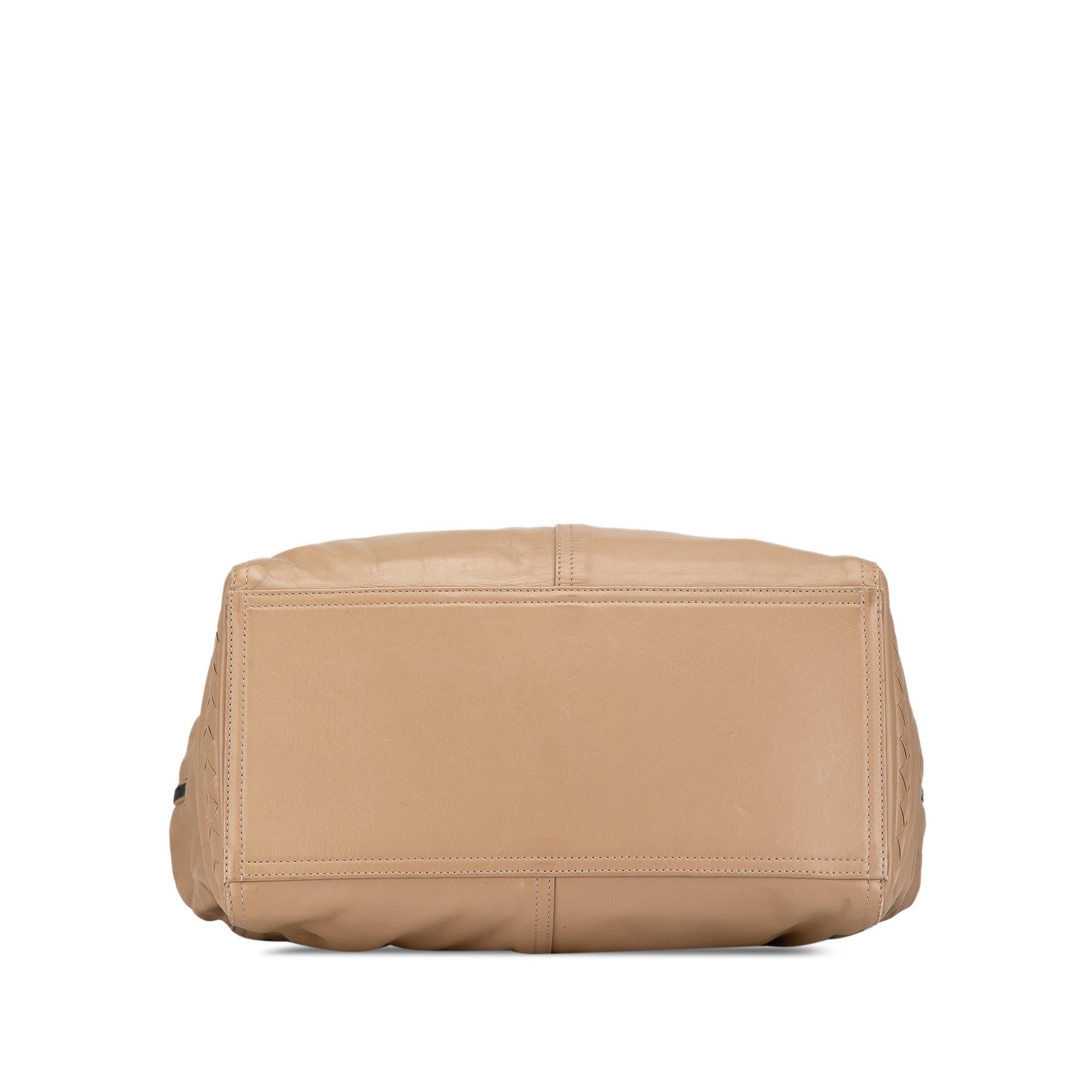 Bottega Veneta Intrecciato Trimmed Calfskin Handbag