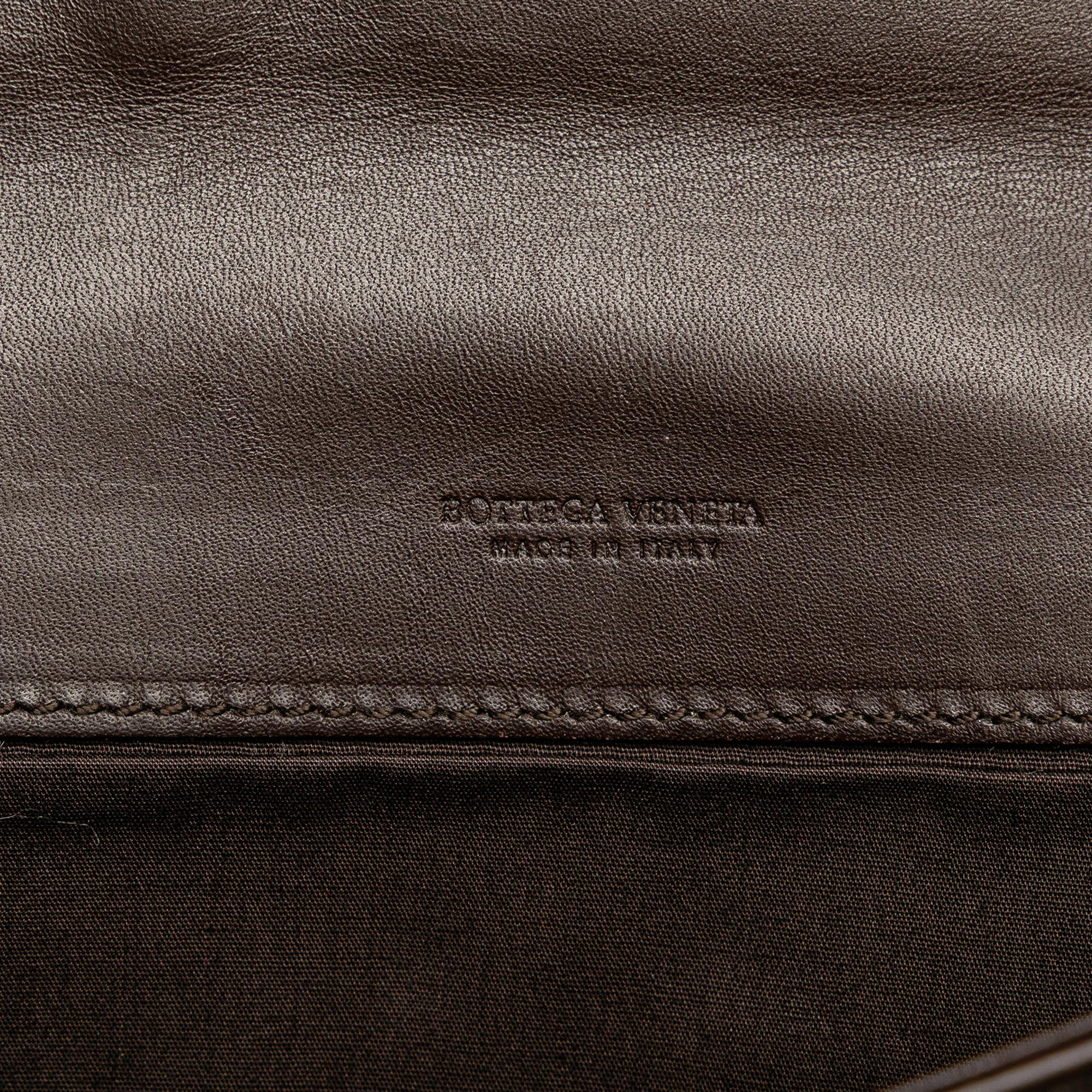 Bottega Veneta Intrecciato Trimmed Leather Clutch