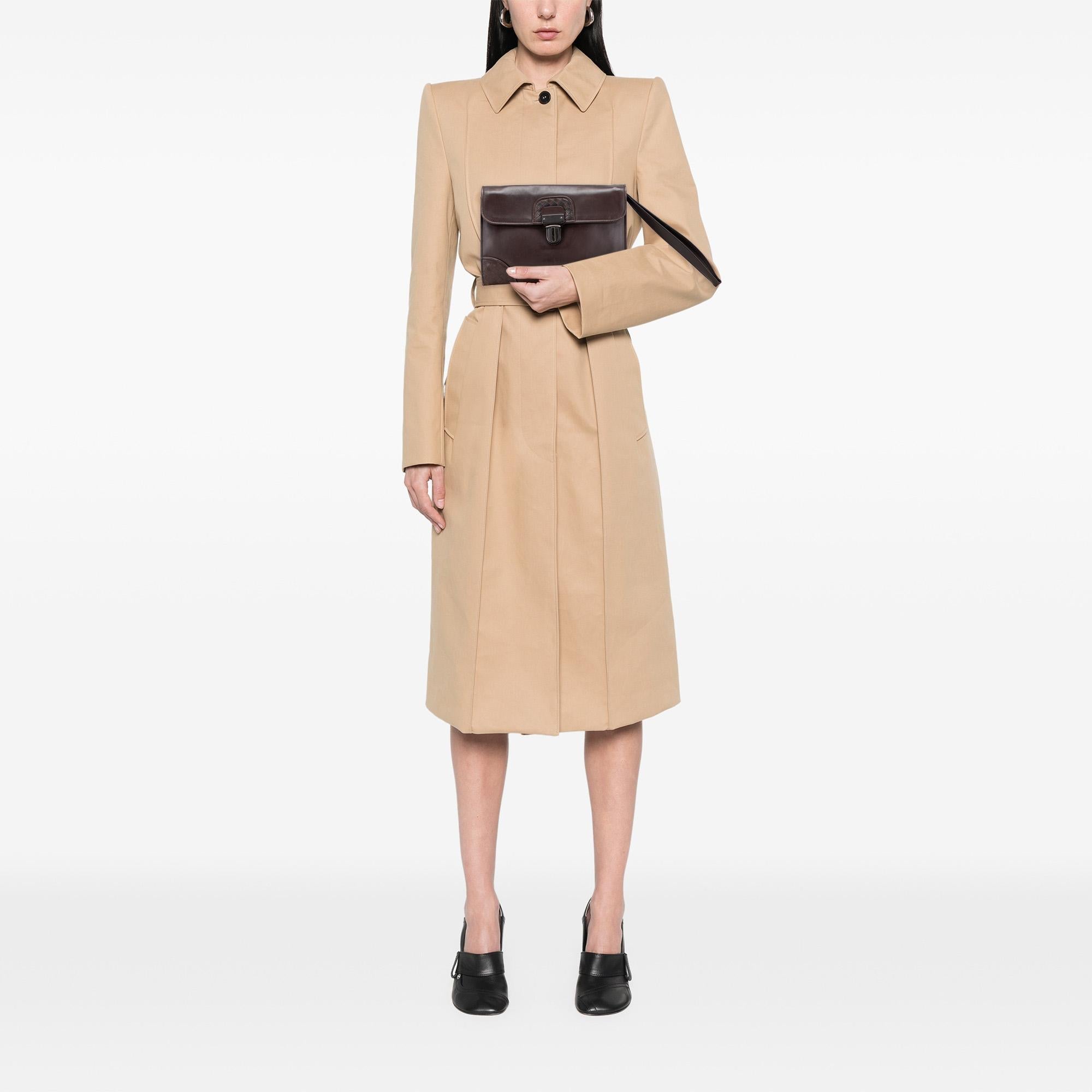 Bottega Veneta Intrecciato Trimmed Leather Clutch
