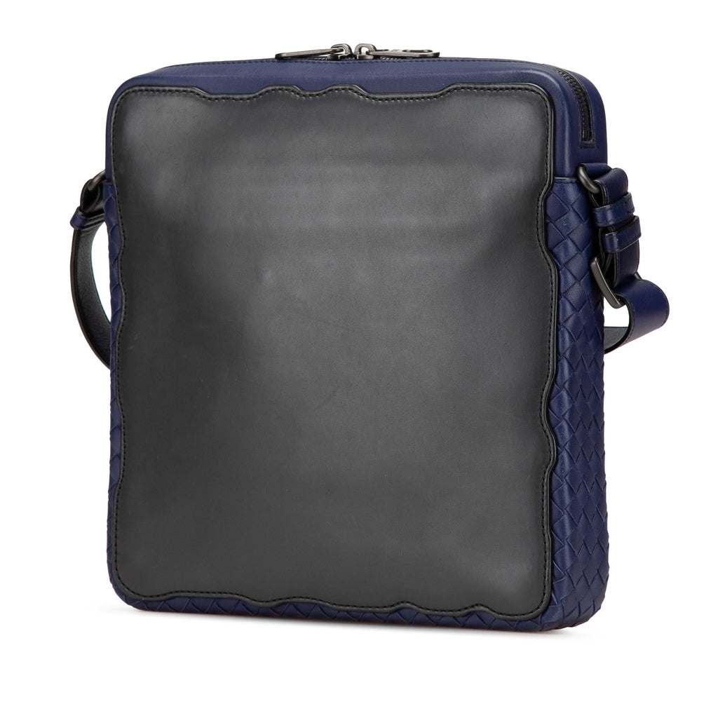 Bottega Veneta Intrecciato Trimmed Leather Crossbody