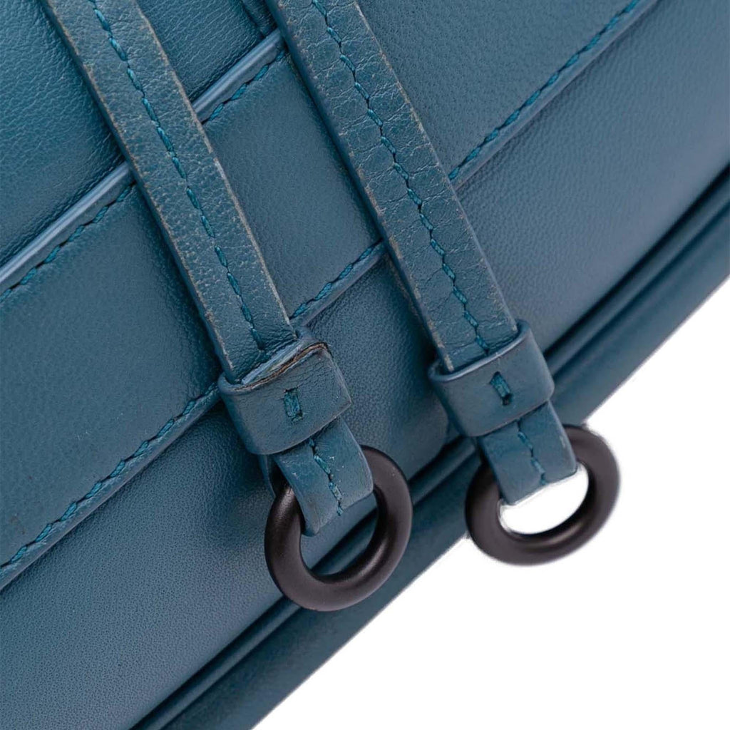 Bottega Veneta Intrecciato Trimmed Nappa Flap Crossbody