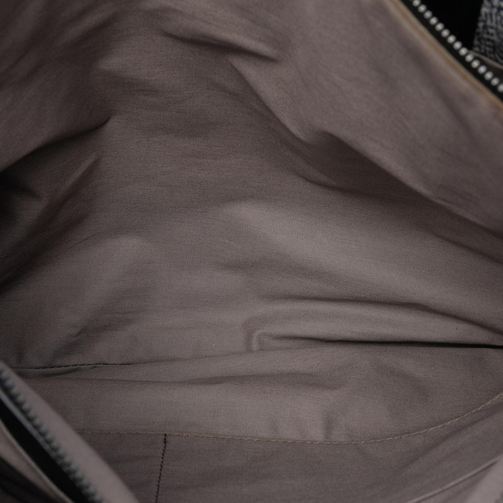 Bottega Veneta Intrecciato Trimmed Nappa Vertical Stripe Tote