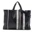 Bottega Veneta Intrecciato Trimmed Nappa Vertical Stripe Tote