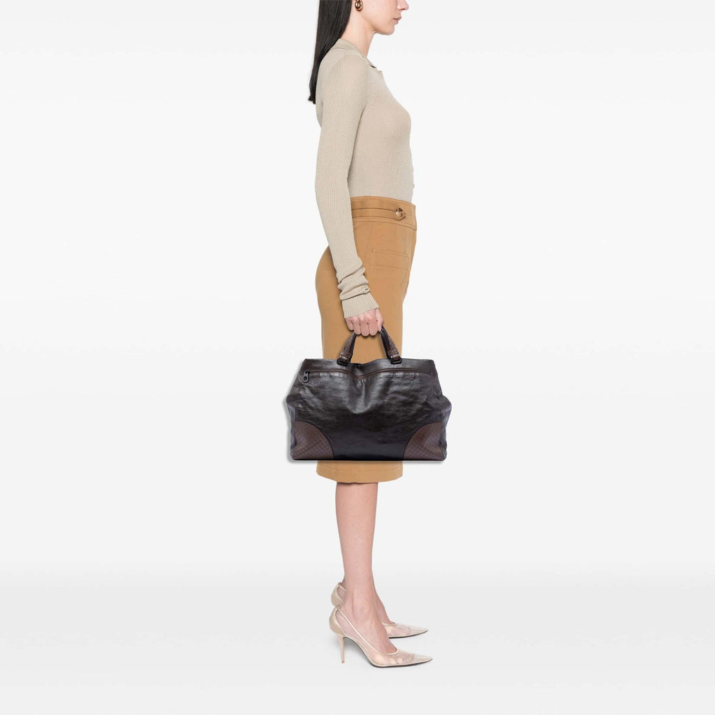 Bottega Veneta Intrecciomirage Trimmed Nappa Tote