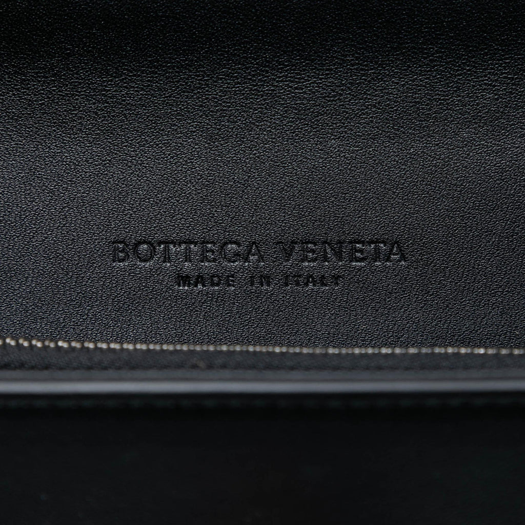 Bottega Veneta Karung Trimmed Knit Intrecciato Knot Clutch On Chain