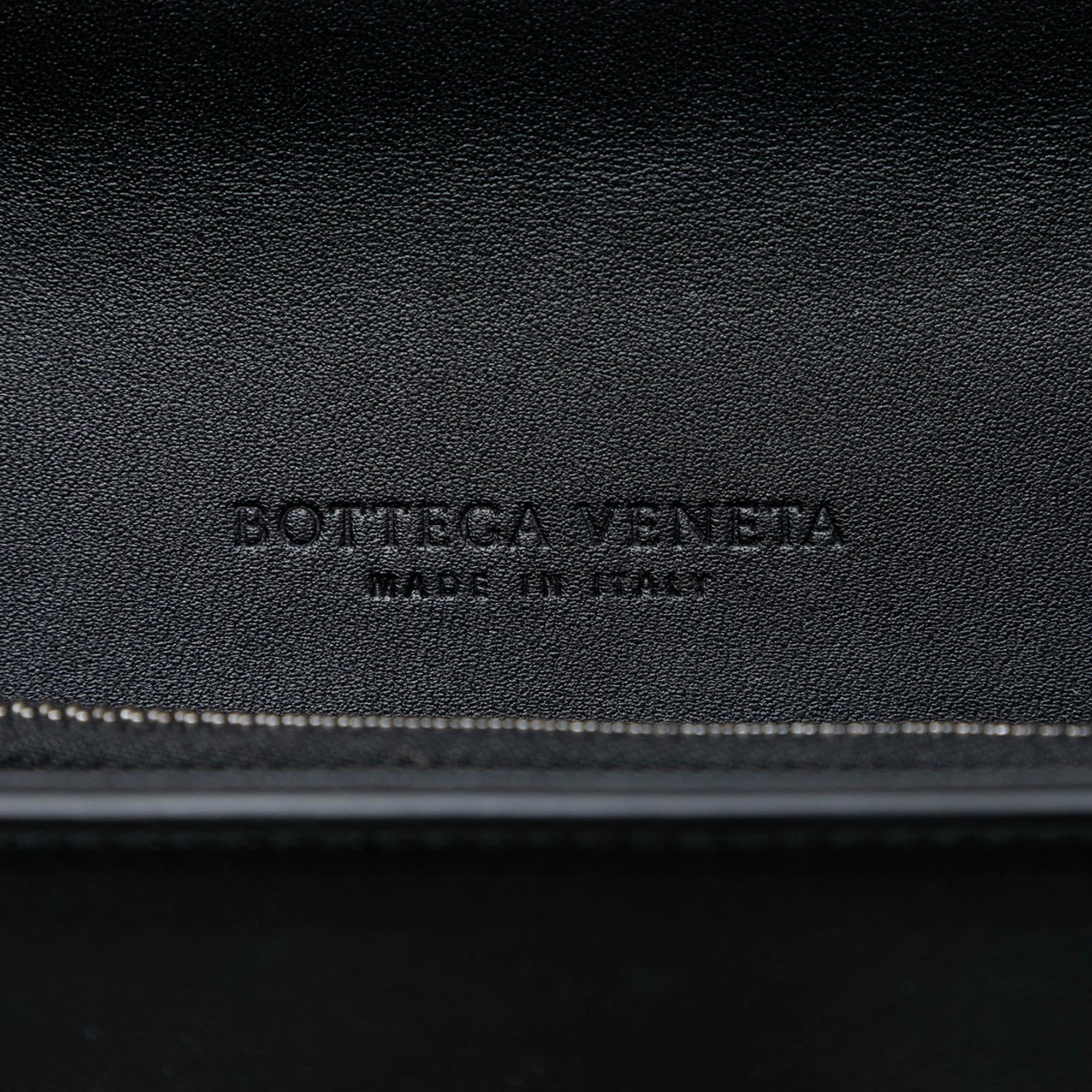 Bottega Veneta Karung Trimmed Knit Intrecciato Knot Clutch On Chain