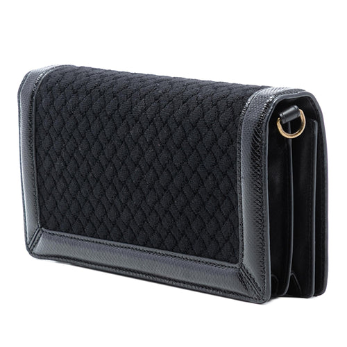 Bottega Veneta Karung Trimmed Knit Intrecciato Knot Clutch On Chain