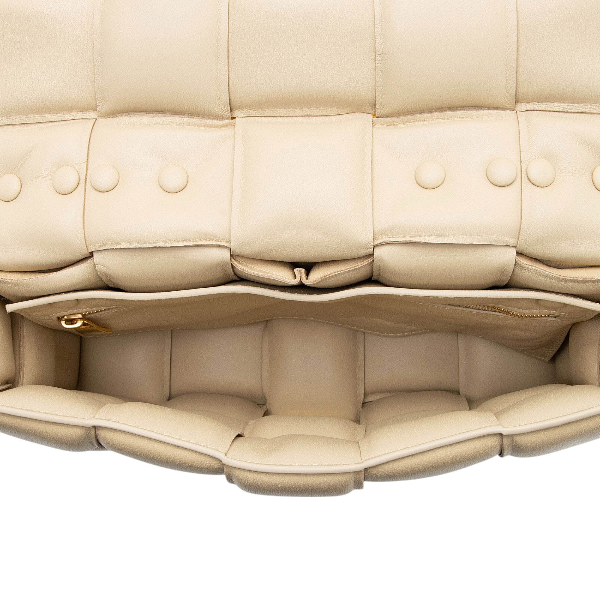 Bottega Veneta Lambskin Cassette Chain Maxi Shoulder Bag