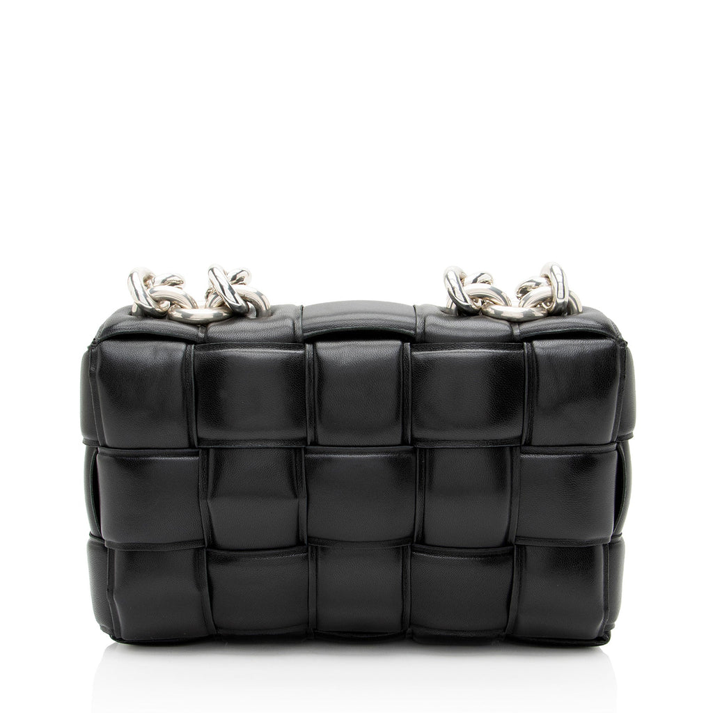 Bottega Veneta Lambskin Cassette Chain Maxi Shoulder Bag