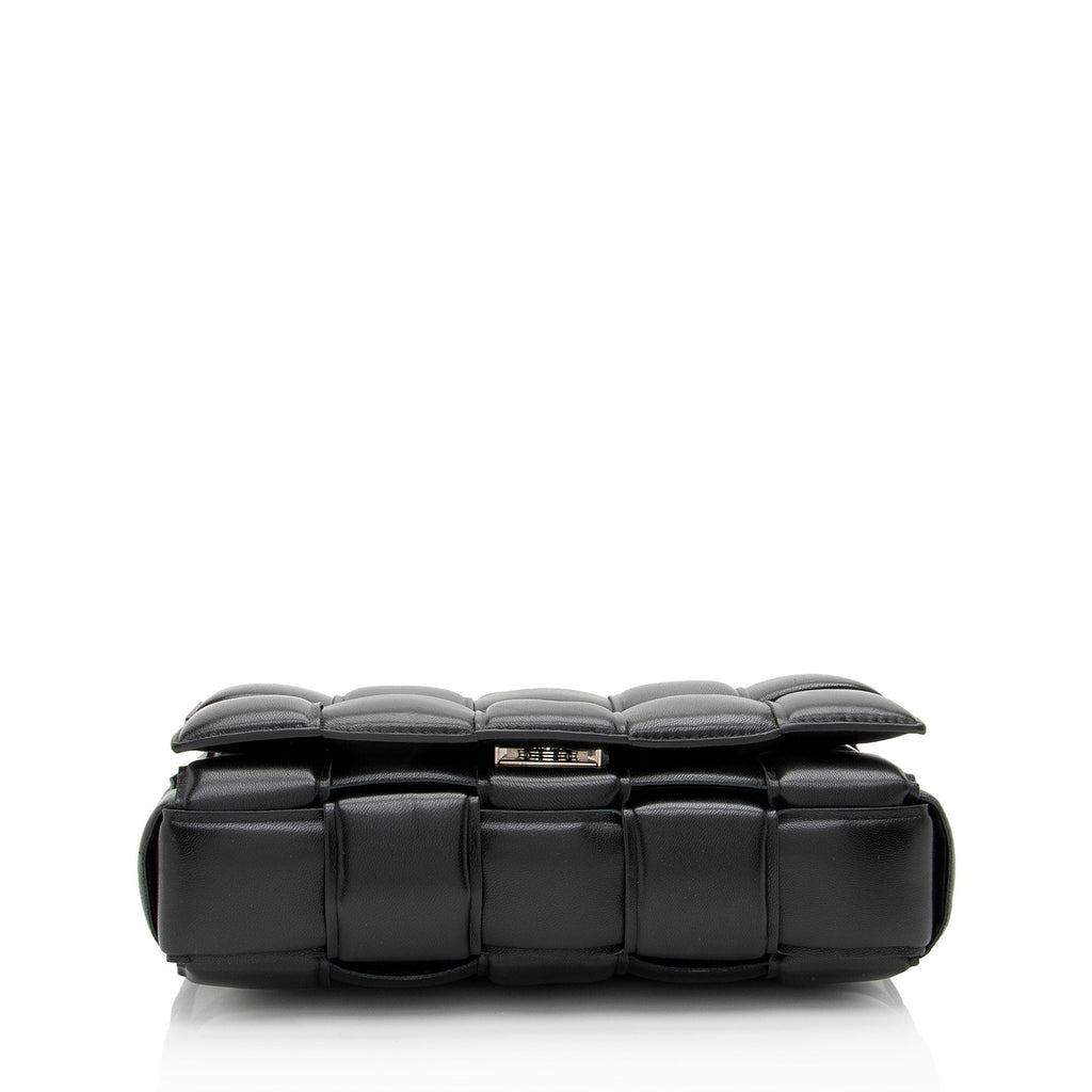 Bottega Veneta Lambskin Cassette Chain Maxi Shoulder Bag