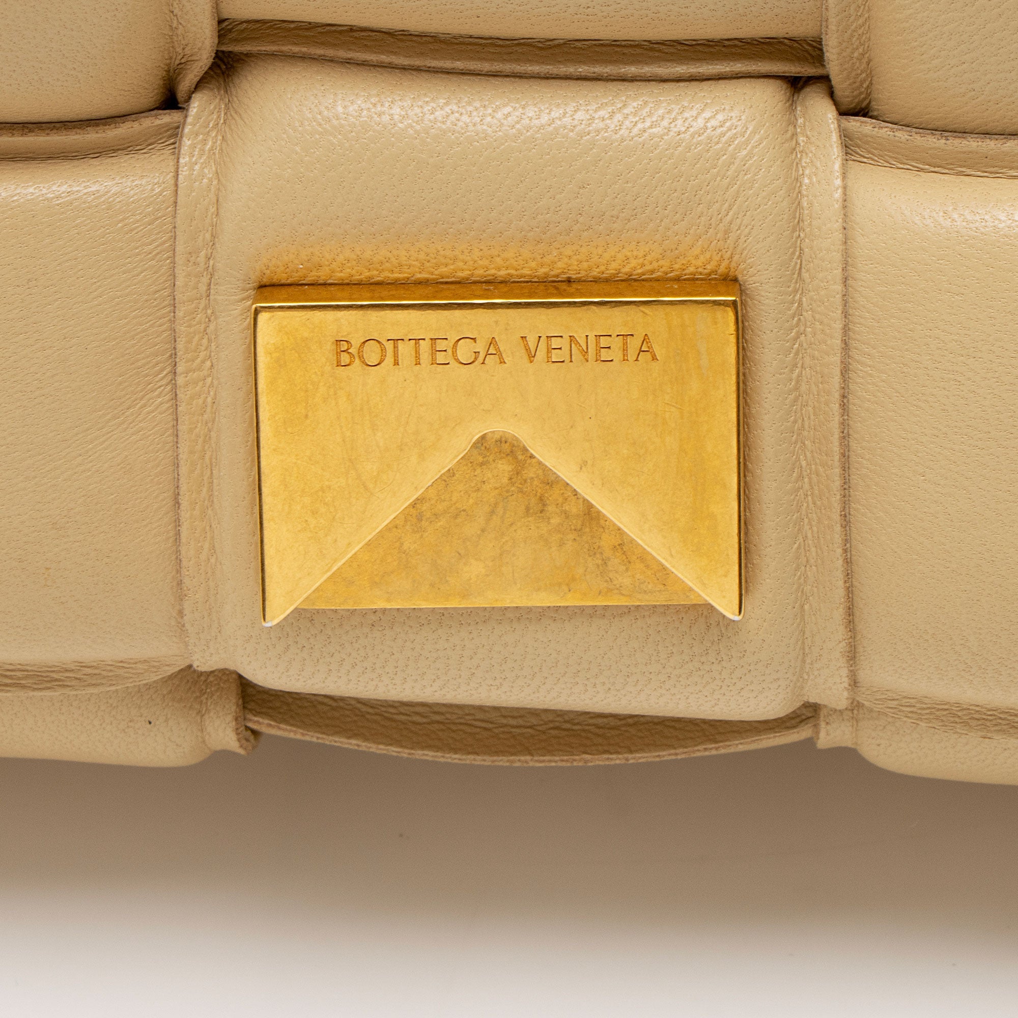 Bottega Veneta Lambskin Cassette Chain Maxi Shoulder Bag