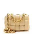 Bottega Veneta Lambskin Cassette Chain Maxi Shoulder Bag