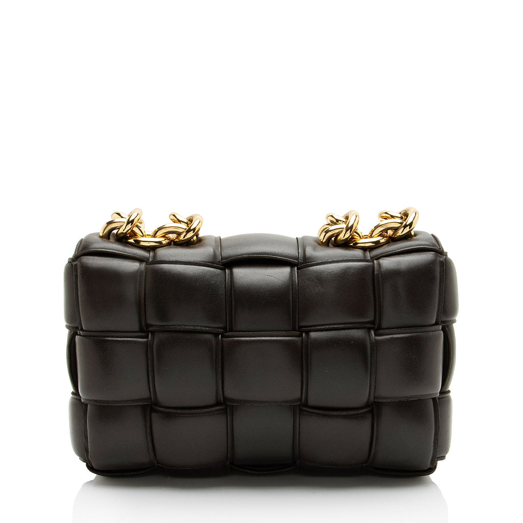 Bottega Veneta Lambskin Cassette Chain Maxi Shoulder Bag