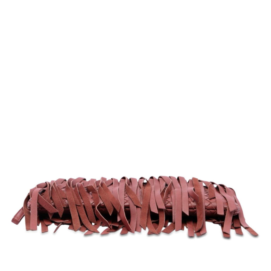 Bottega Veneta Lambskin Intrecciato Fringe Clutch