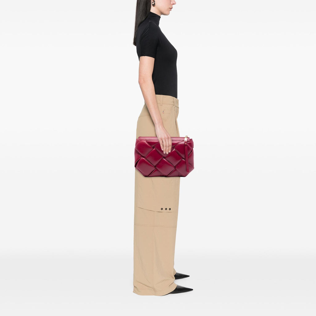 Bottega Veneta Lambskin Maxi Intrecciato Padded Pouch