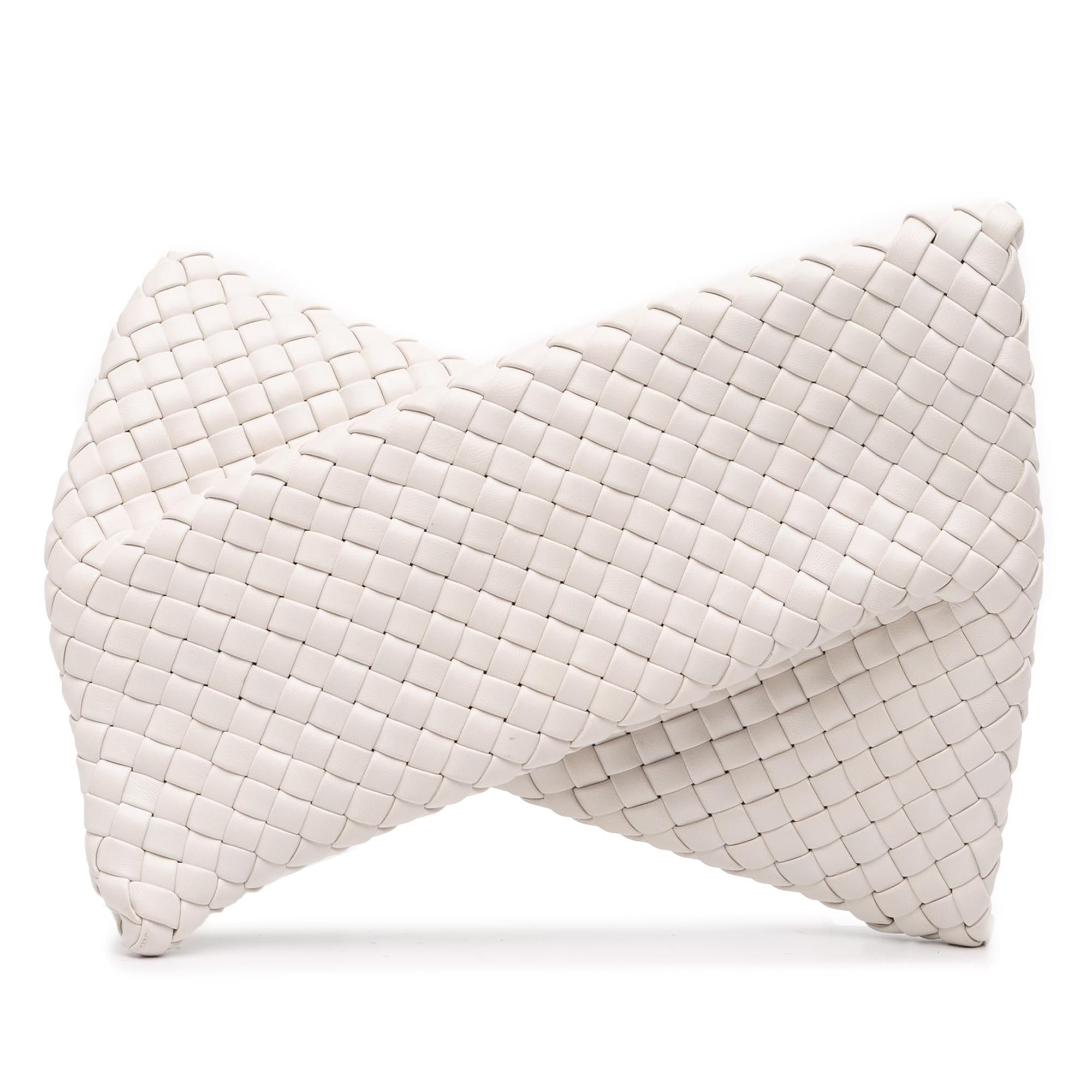 Bottega Veneta Lambskin Padded Intreccio Crisscross Clutch
