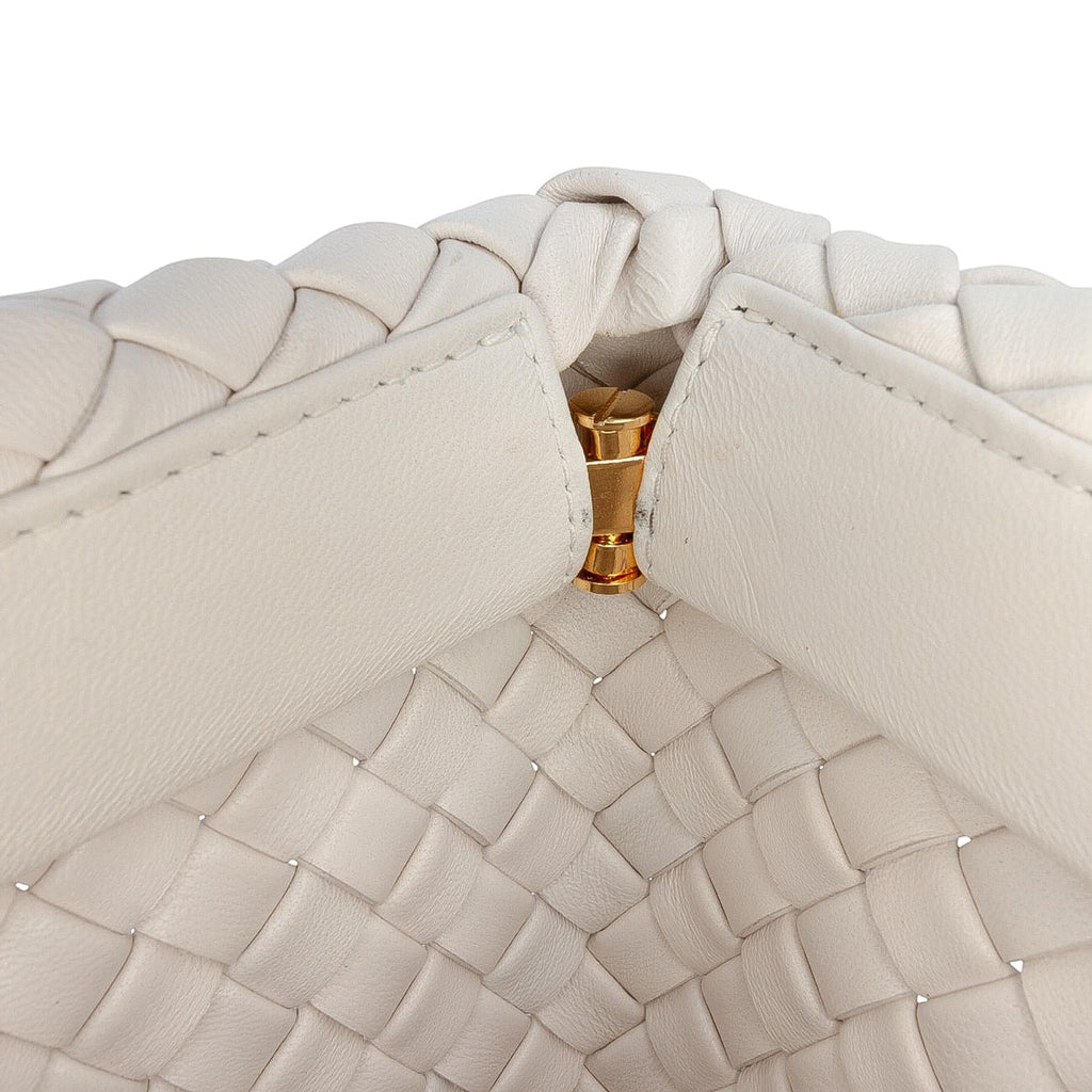 Bottega Veneta Lambskin Padded Intreccio Crisscross Clutch