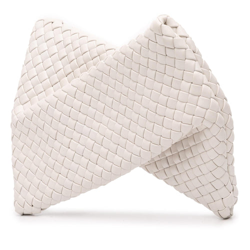 Bottega Veneta Lambskin Padded Intreccio Crisscross Clutch