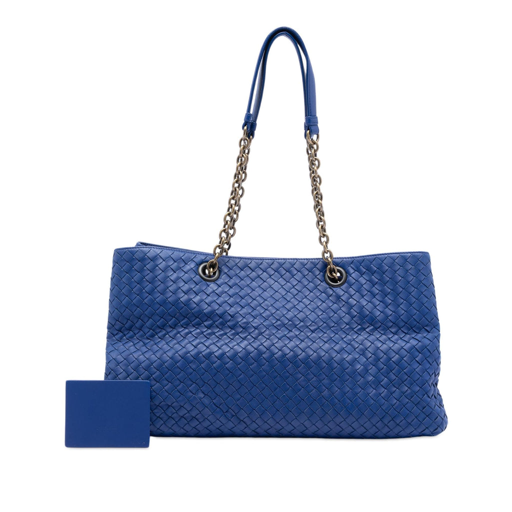 Bottega Veneta Large Nappa Intrecciato Double Chain Tote