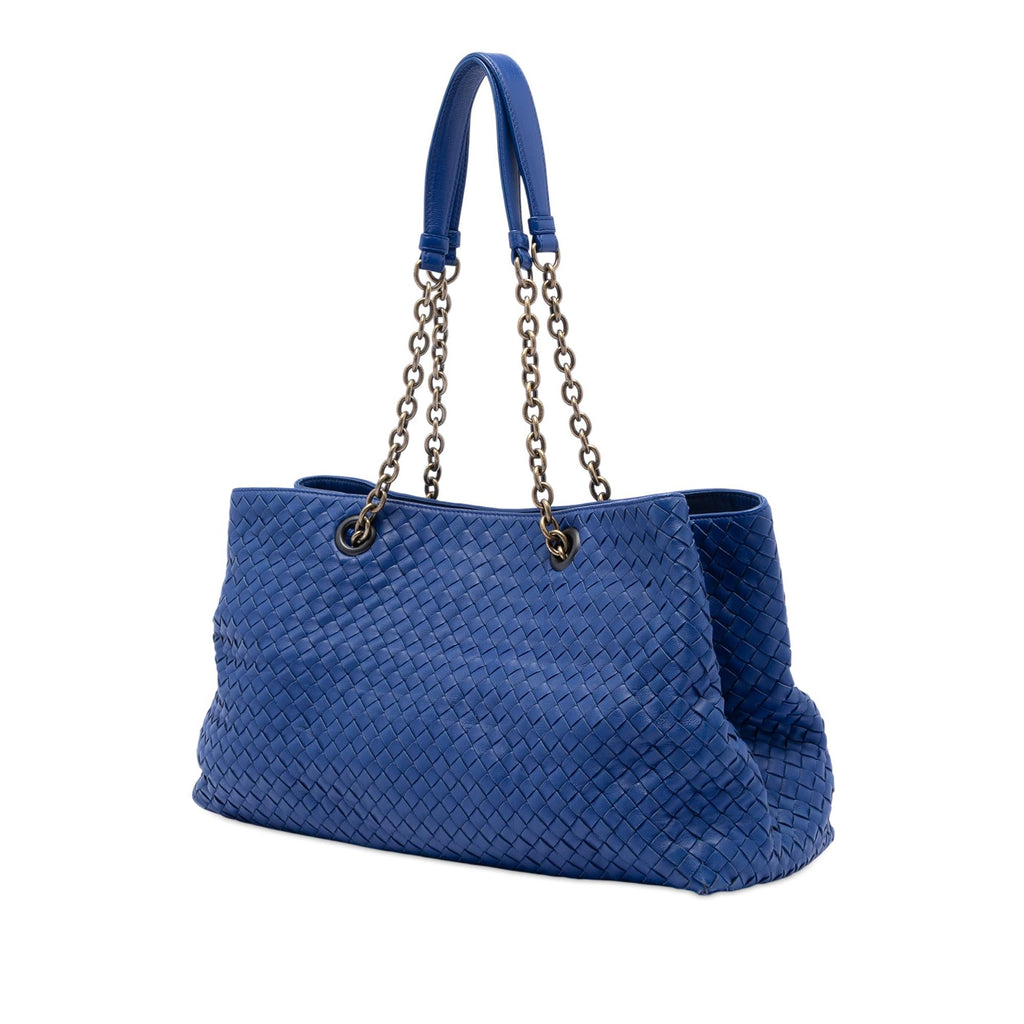 Bottega Veneta Large Nappa Intrecciato Double Chain Tote