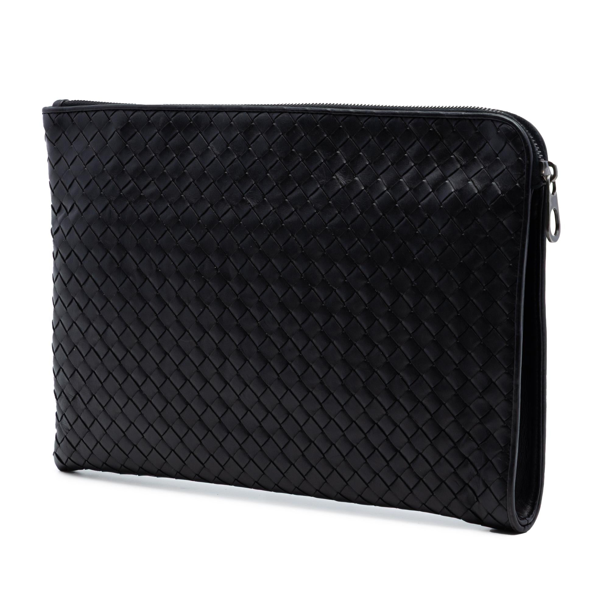 Bottega Veneta Large Nappa Intrecciato Zip Pouch
