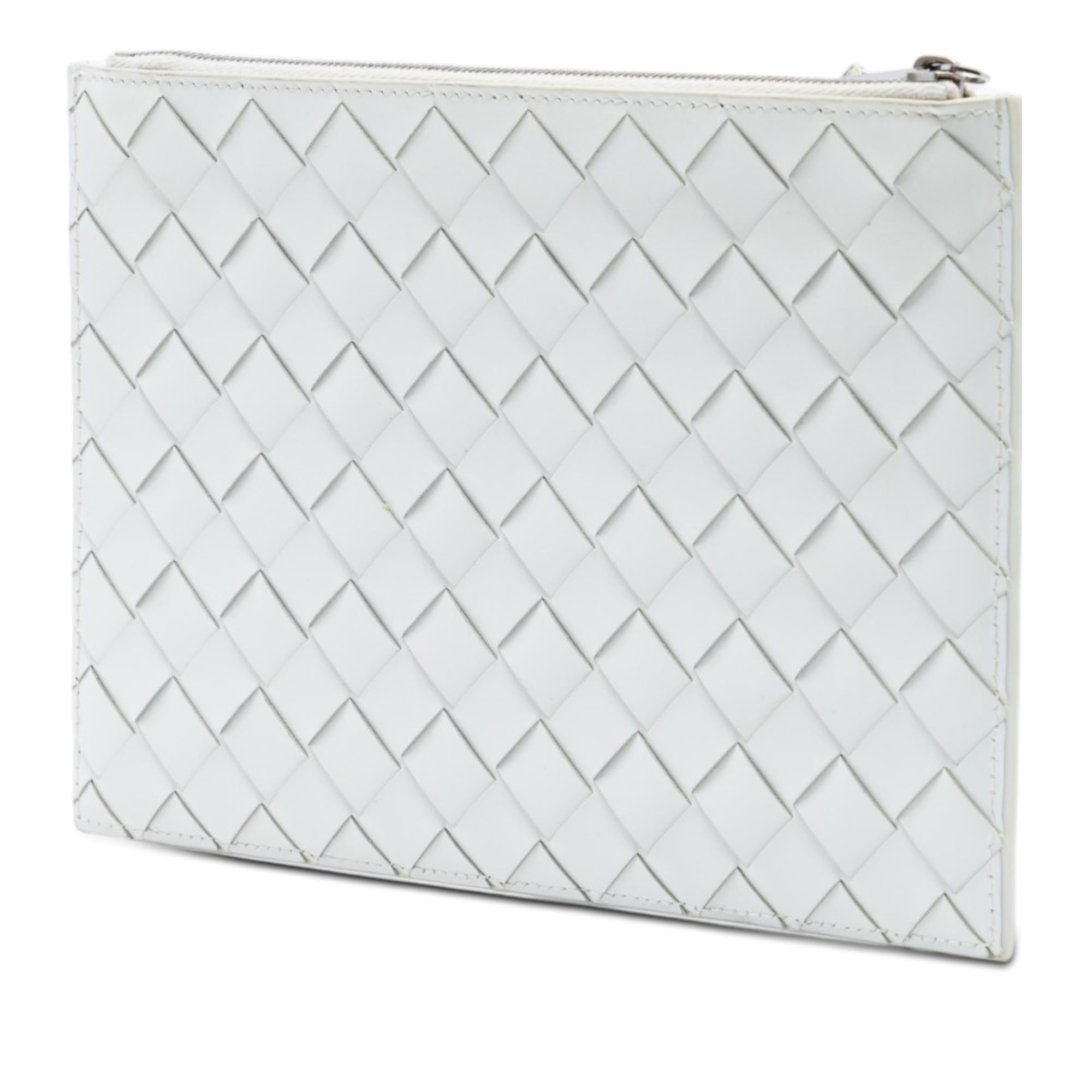 Bottega Veneta Leather Intrecciato Clutch