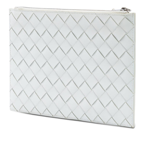 Bottega Veneta Leather Intrecciato Clutch