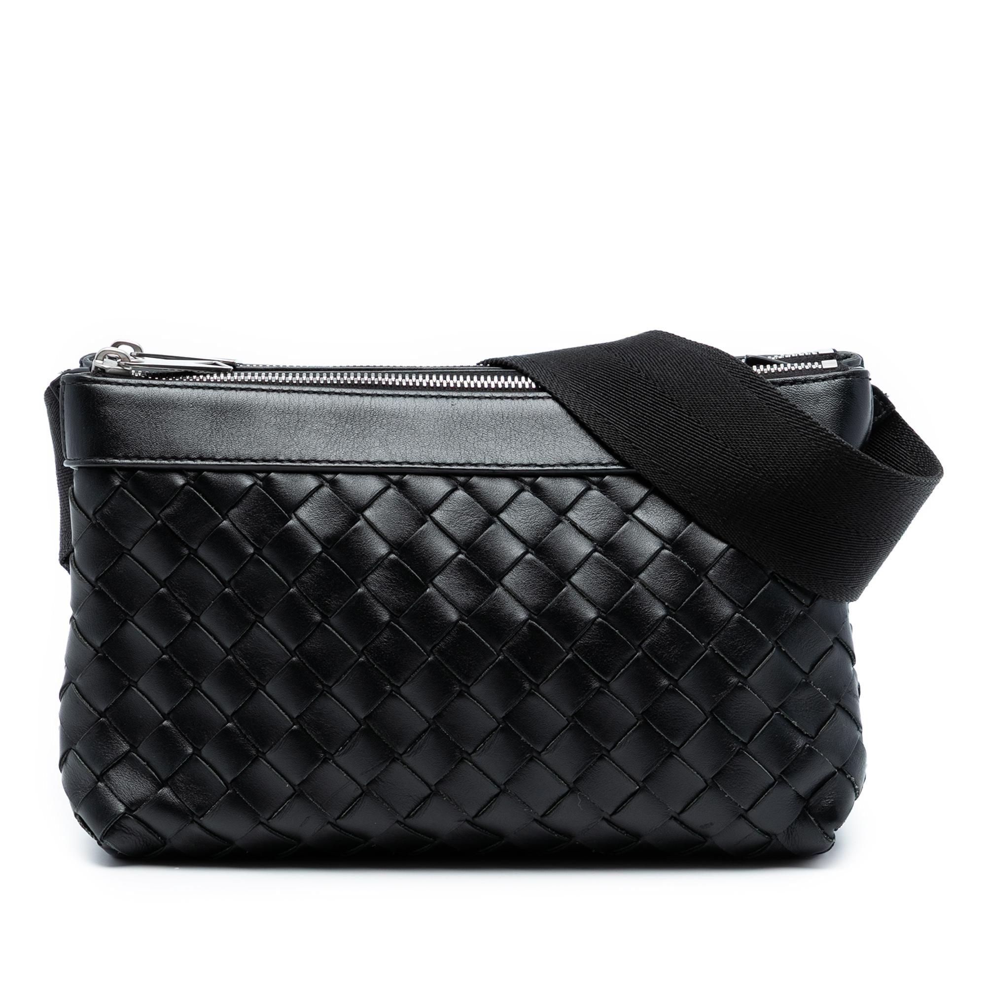 Bottega Veneta Leather Intrecciato Duo Crossbody