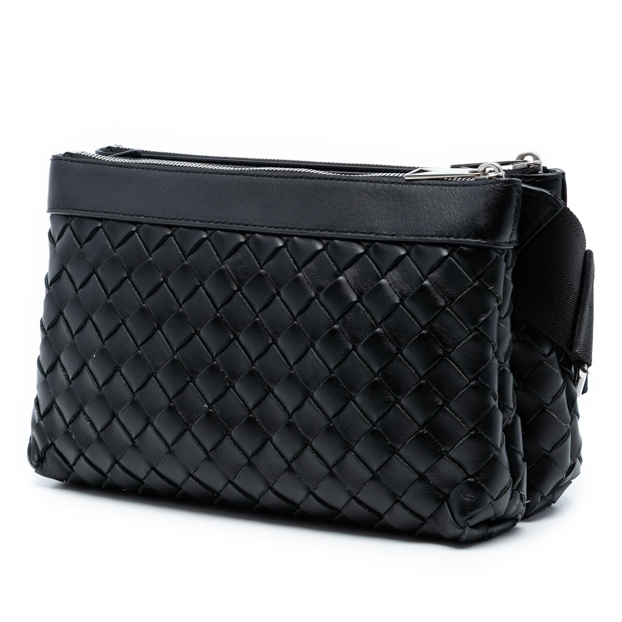 Bottega Veneta Leather Intrecciato Duo Crossbody