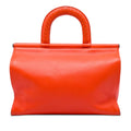 Bottega Veneta Leather Intrecciato Frame Top Handle Bag