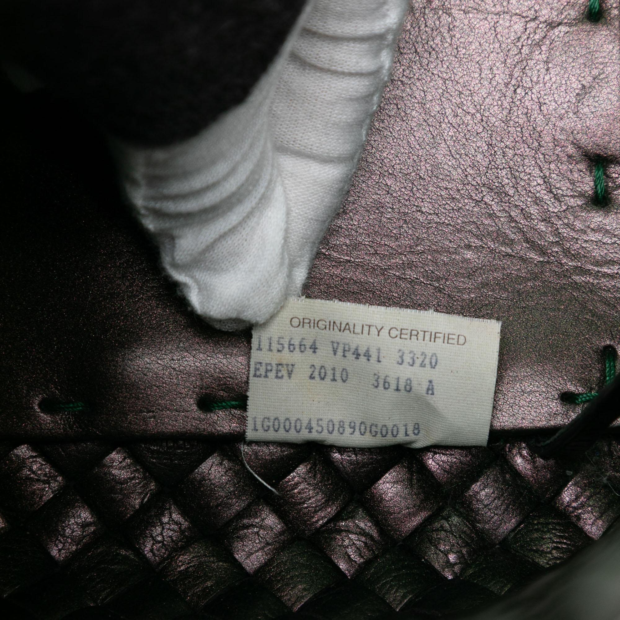Bottega Veneta Medium Iridescent Nappa Intrecciato Cabat Tote