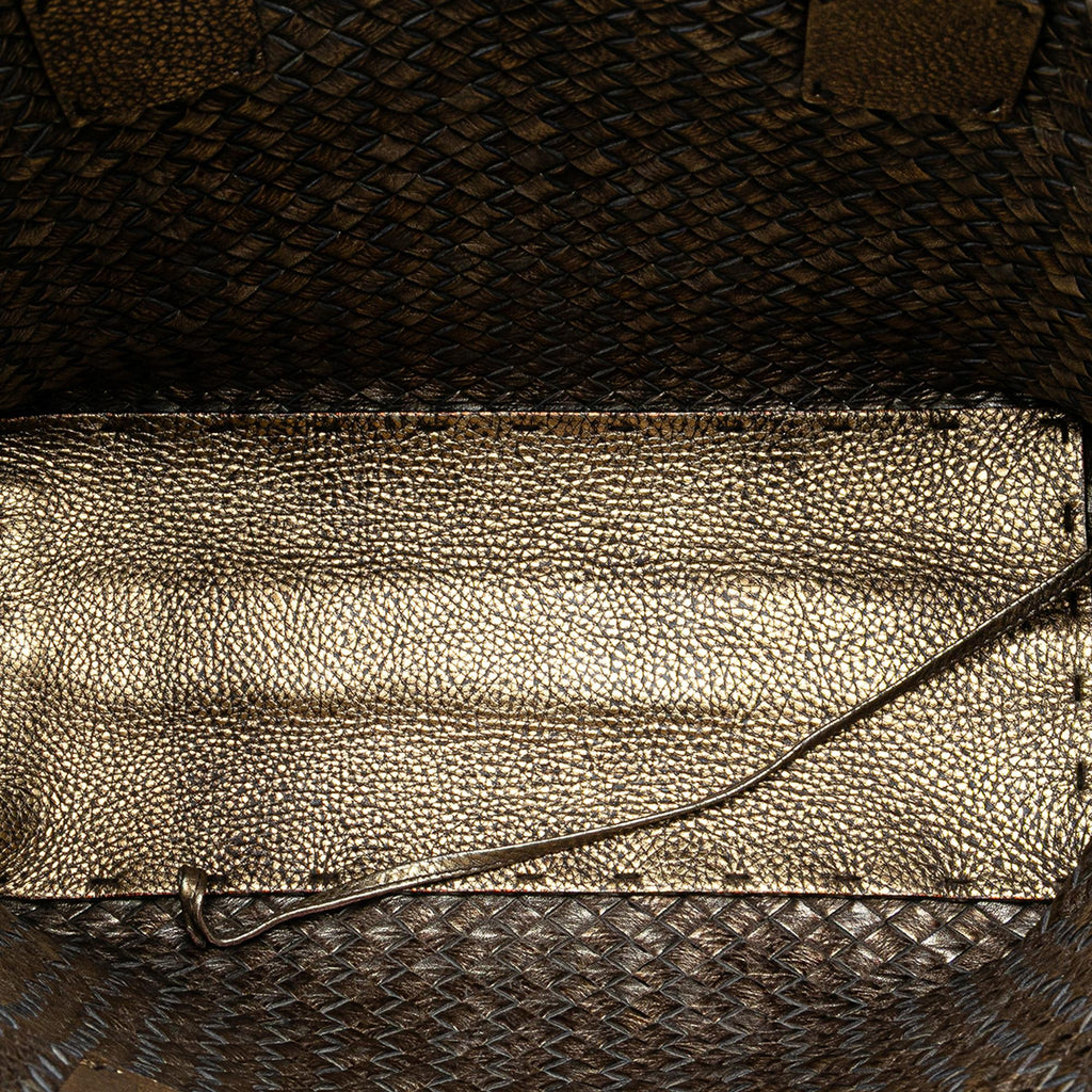 Bottega Veneta Medium Lambskin Intreccio Cabat Tote