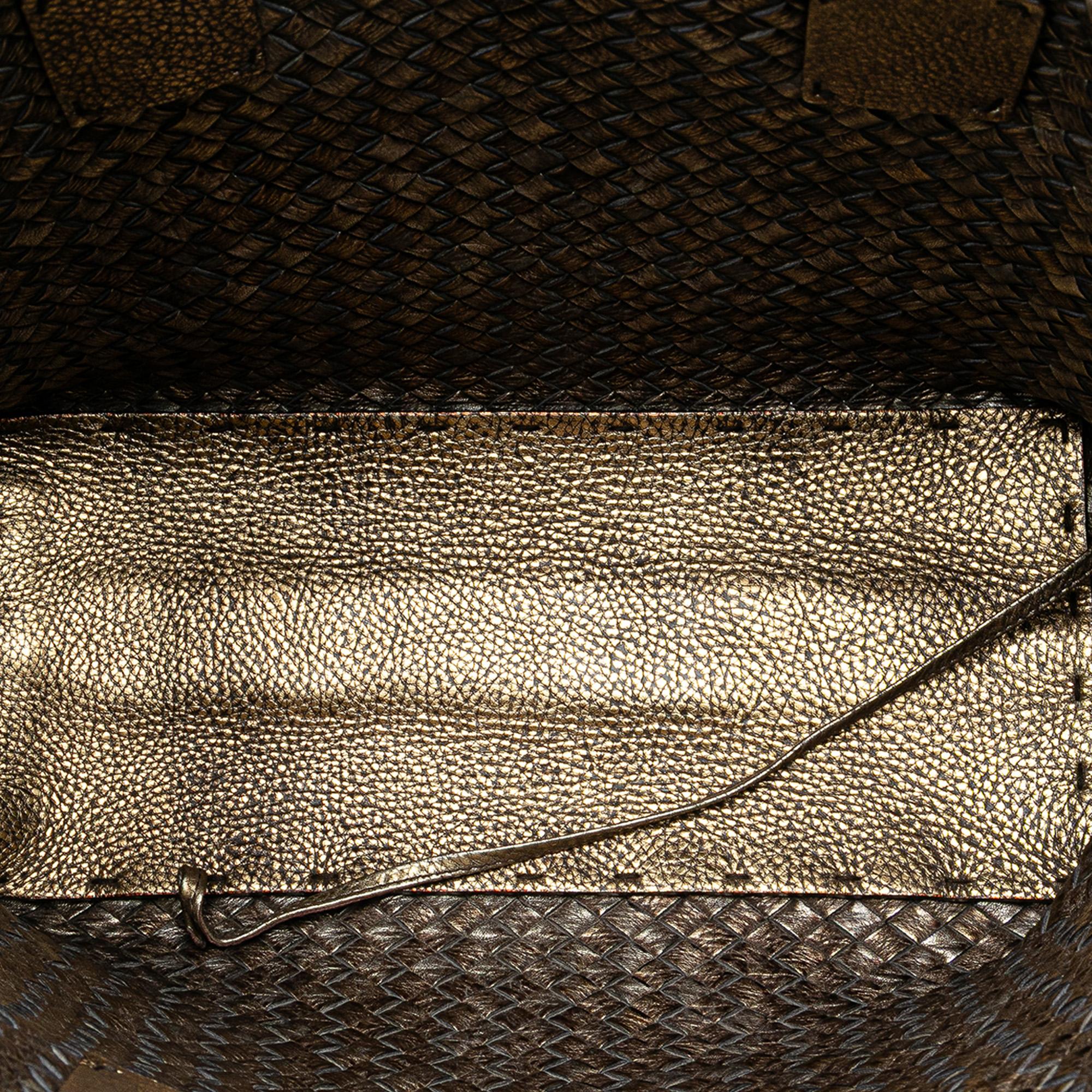 Bottega Veneta Medium Lambskin Intreccio Cabat Tote