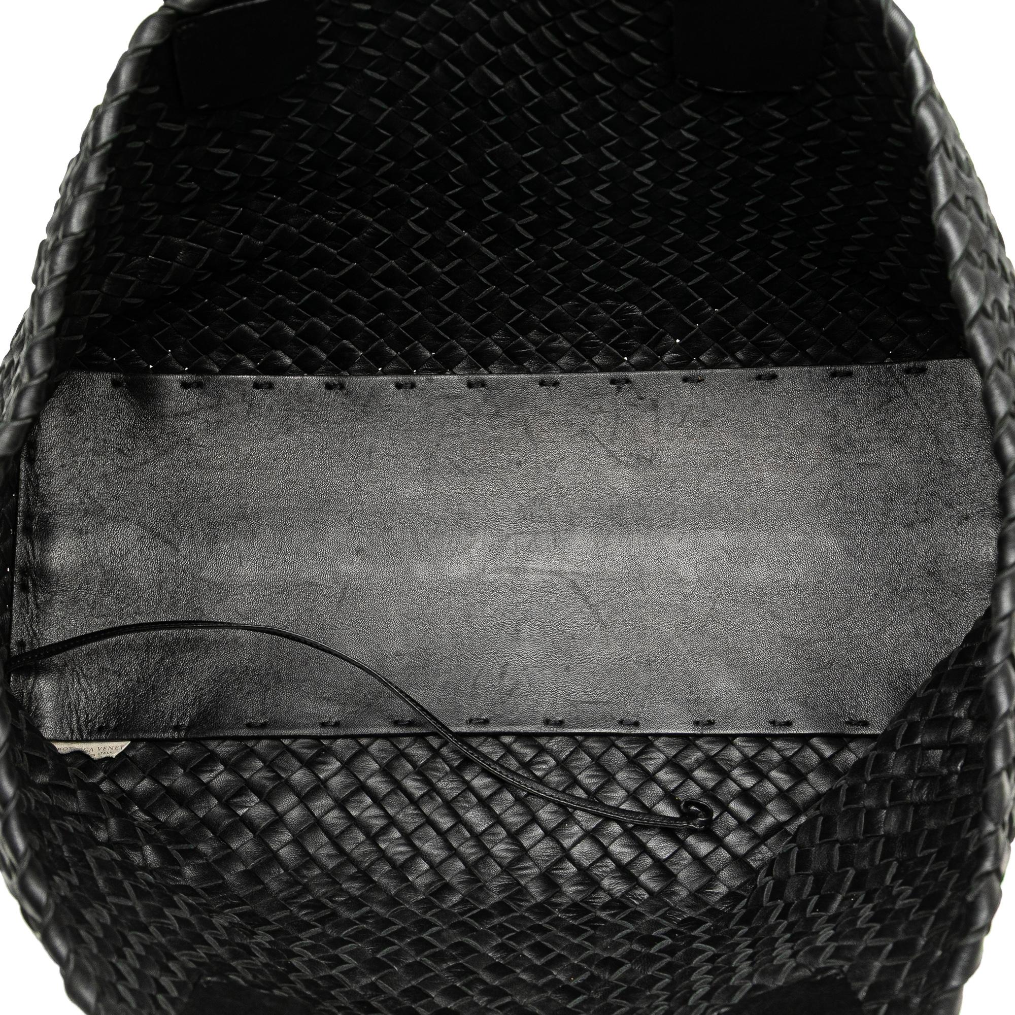Bottega Veneta Medium Lambskin Intreccio Cabat Tote