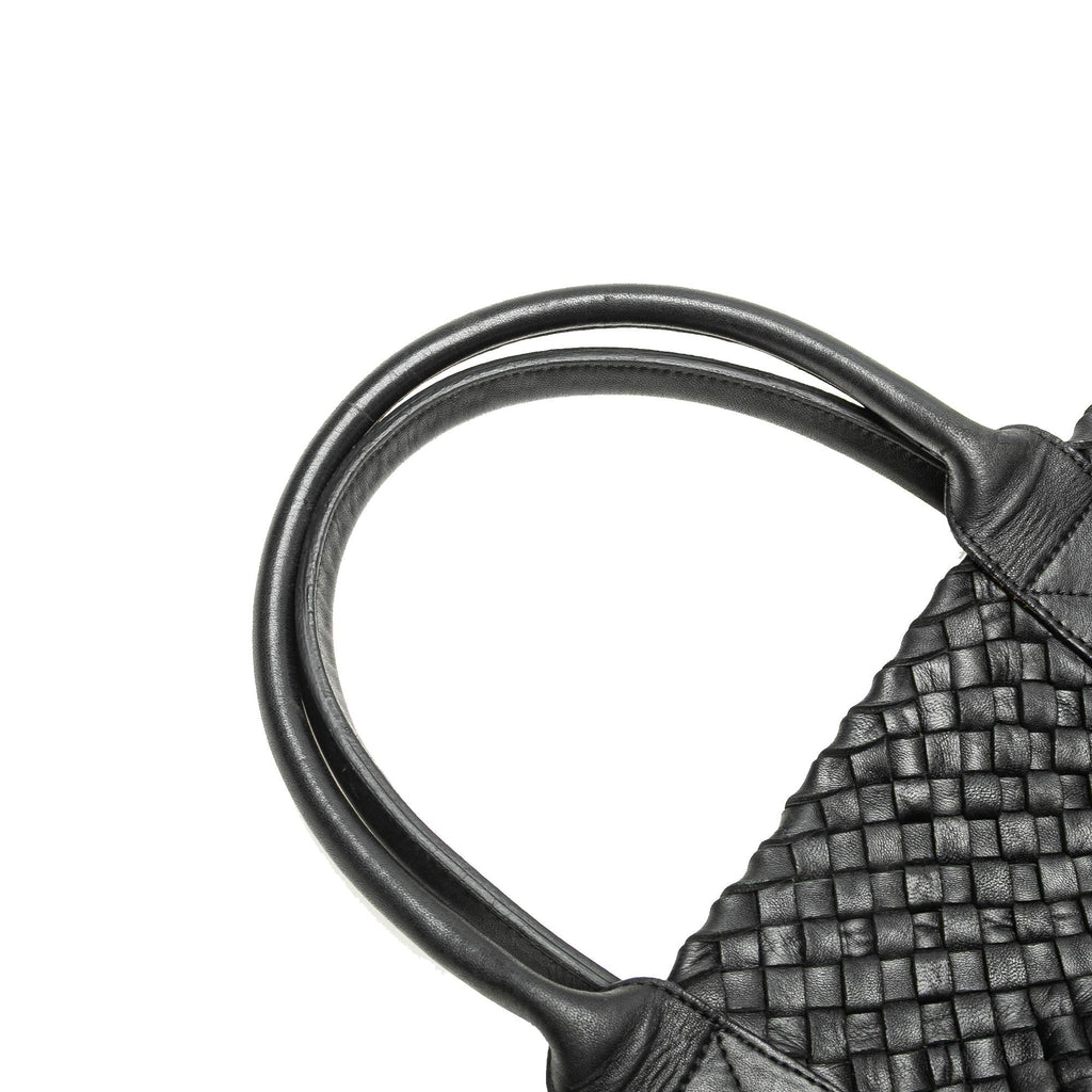 Bottega Veneta Medium Lambskin Intreccio Cabat Tote