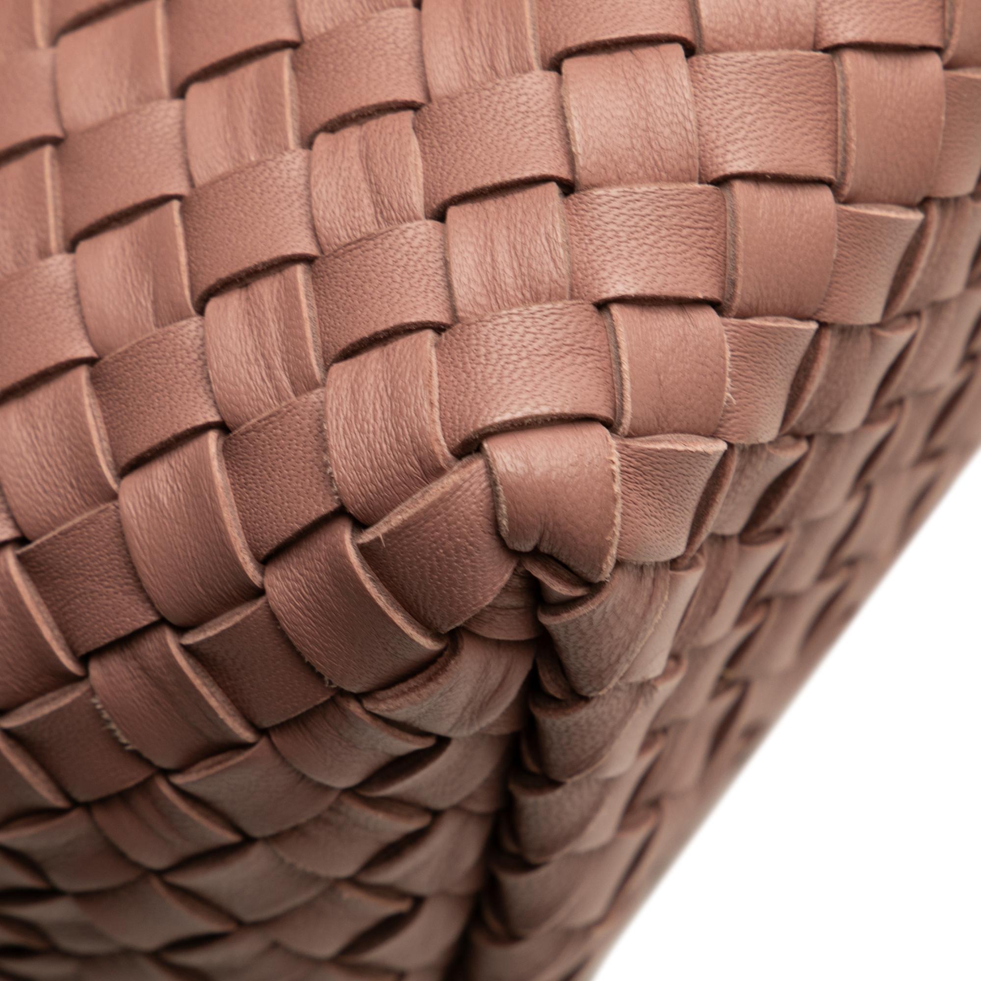 Bottega Veneta Medium Lambskin Intreccio Cabat Tote