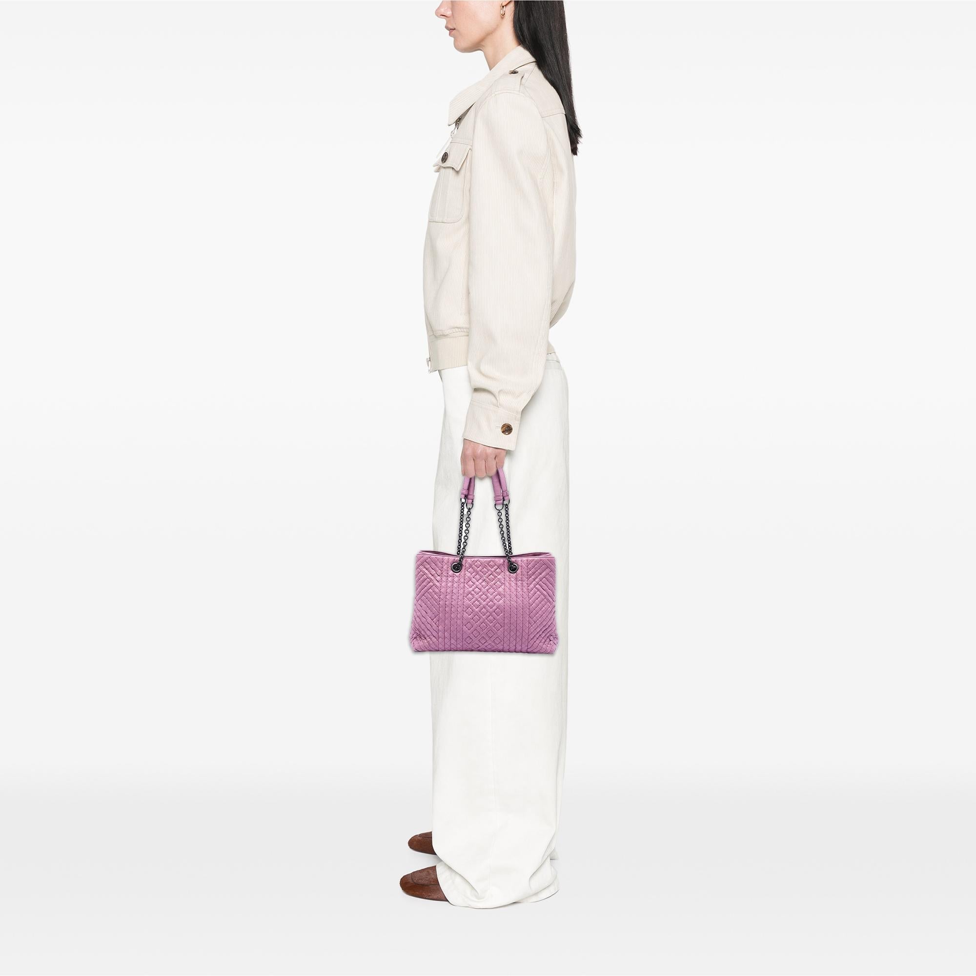 Bottega Veneta Medium Nappa Intrecciato Boutis Double Chain Tote