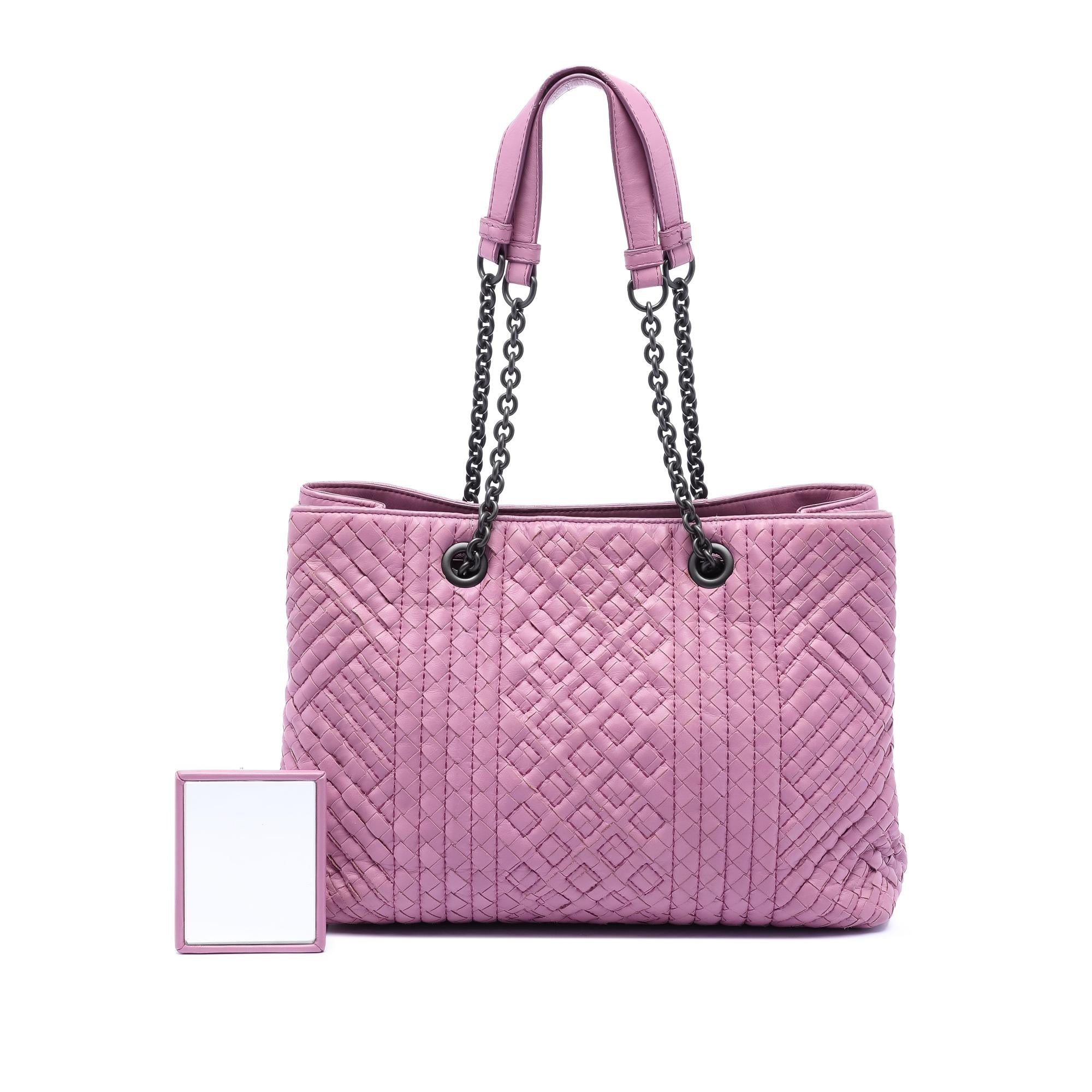 Bottega Veneta Medium Nappa Intrecciato Boutis Double Chain Tote